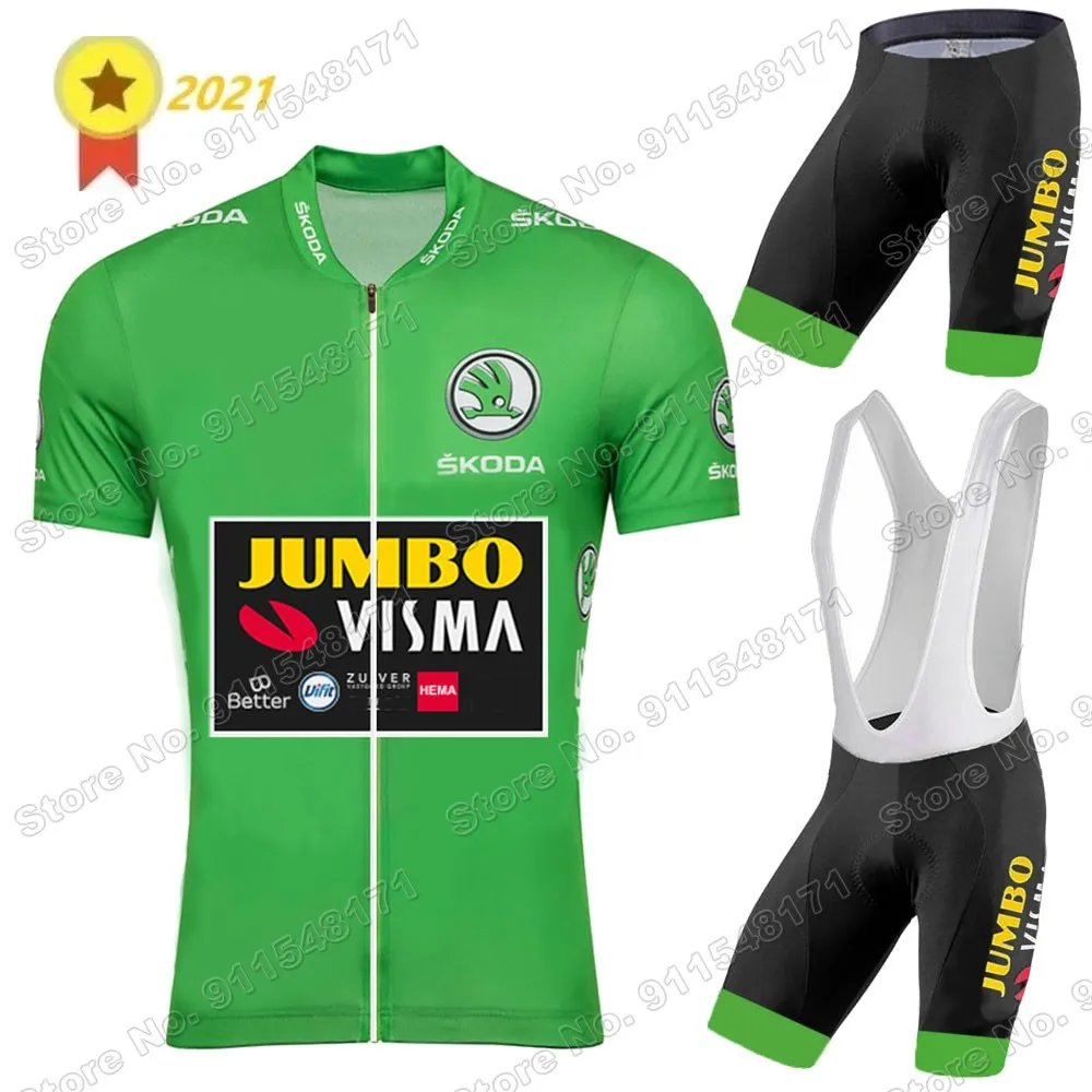 Мужской комплект Джерси для велоспорта France Tour Jumbo Visma одежда костюм шорты с