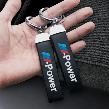 

Car Styling Metal alloy fashion leather Power logo Keychain Key Chain Ring for bmw E36 E39 E46 E60 E61 E64 E70 E71 E85 E87 E90