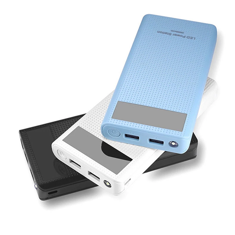 

Plastic 7x18650 Portable DIY Power Bank Case External Backup Battery Shell Travel Pack Charger Box for Phone USB Ports