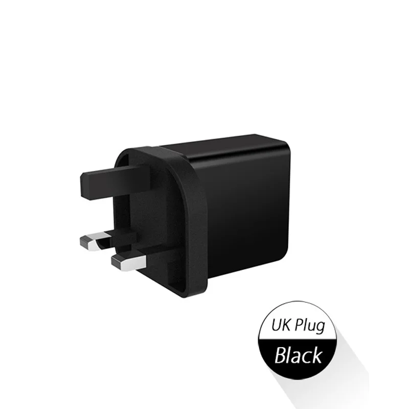 Black UK Charger Быстрое зарядное устройство USB для телефона, быстрая зарядка 3,0, настенное зарядное устройство USB для Xiao mi Pocophone F1 mi A2 Lite A1 mi 6 Max 2, оригинальное зарядное устройство USB - Тип штекера: Black UK Charger