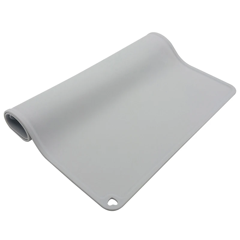 Light Grey Новые пищевые силиконовые коврики для еды, водонепроницаемые противоскользящие герметичные настольные коврики для домашних животных, кухонные принадлежности - Цвет: Light Grey