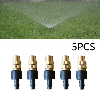 

5x Misting Nozzles Garden Irrigation System Sprinkler Fogging Cooling Spray Djustable Water Mist Particles Mist