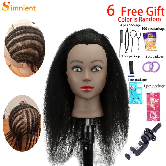 African American Mannequin Head Braiding  Practice Training Hair Doll Head  - Training Head Kit - Aliexpress