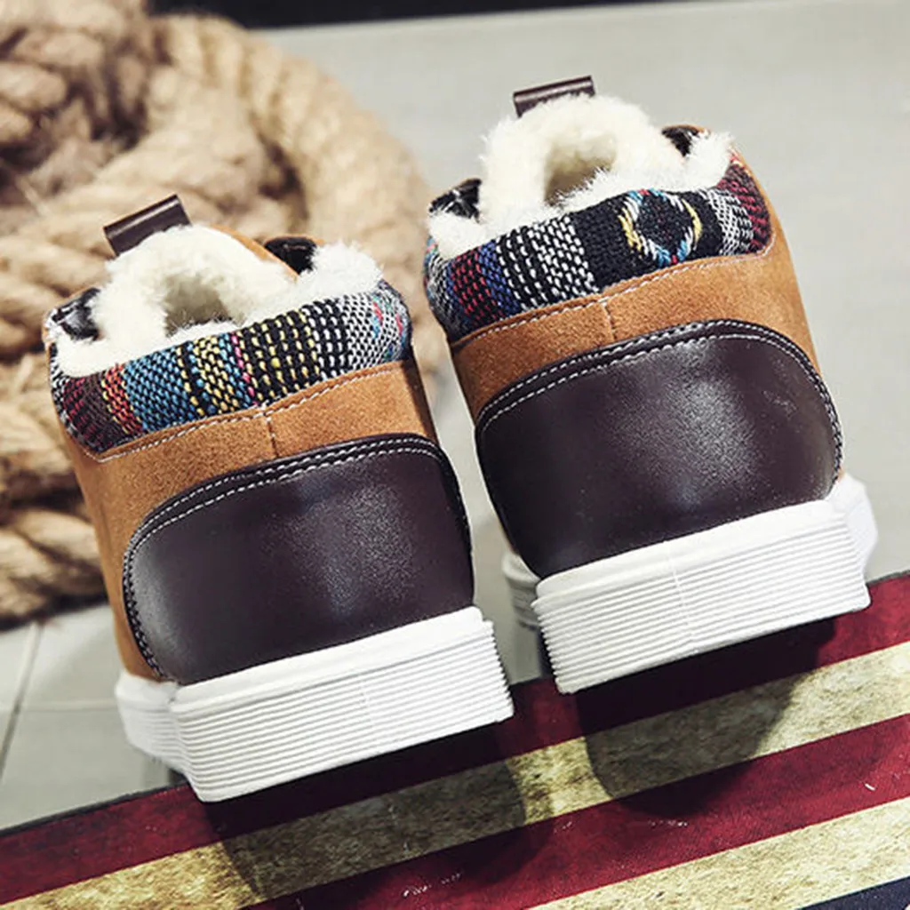Мужская повседневная обувь; Сезон Зима; zapatillas hombre; Мужская Новая модная Повседневная зимняя теплая кожаная обувь на шнуровке в деловом стиле; Полусапоги