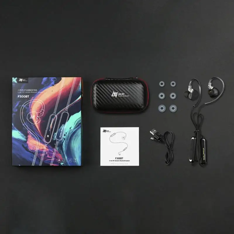 F300BT динамические Bluetooth HiFi сабвуфер наушники-вкладыши с крючком спортивные наушники