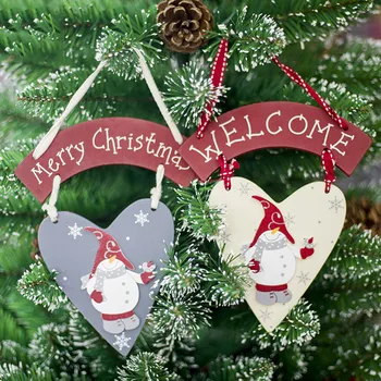 

Christmas Wooden Door Hanging Decor Xmas Tree Closet Hollow Pendant Ornament Comfortable Christmas Decoration Kids Gifts 98