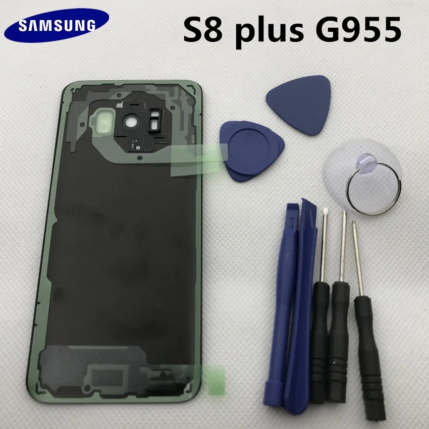 Новая Оригинальная Задняя крышка батареи для Samsung Galaxy s8 + edge plus G955 G955F стеклянная