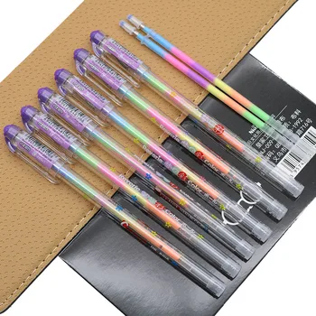 

6pc/set Rainbow Pen Six In One 6 Colors Gel Pen School Office Supplies Stationery Learning Supplie Child Gift Marking Pen
