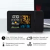 FanJu Digital Alarm Clock Weather Station LED Temperature Humidity Weather Forecast Snooze Table Clock With Time Projection 2