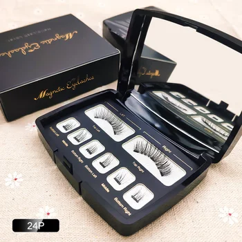 

Genailish Handmade Makeup Tool Eye Lashes Magnetic Lashes 6D False Eyelashes Natural Long Magnet Eyelashes Acrylic Box SCT-4