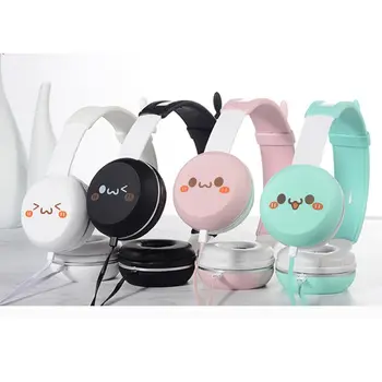 

Cartoon Fashion Expression Earphones Headsets Intelligently Wired Control Noise Reduction Phone Computer Games Music Travel