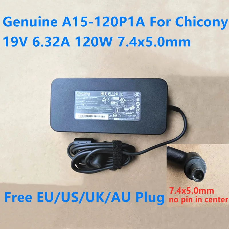 Оригинальный 19 в 120 А 7 4 Вт 5 0x120 мм без контакта внутри для Chicony A15-120P1A блок питания
