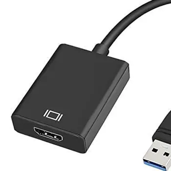 

USB 3.0 To HDMI Audio Video Adaptor Converter Cable HD For Windows 7/8/10 PC HD 1080P Portable Size