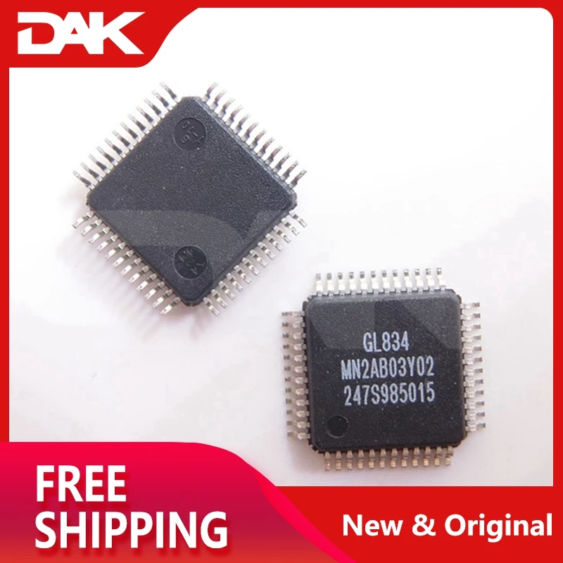 2 шт. GL834 QFP USB 2,0 для SATA контроллер моста микросхема