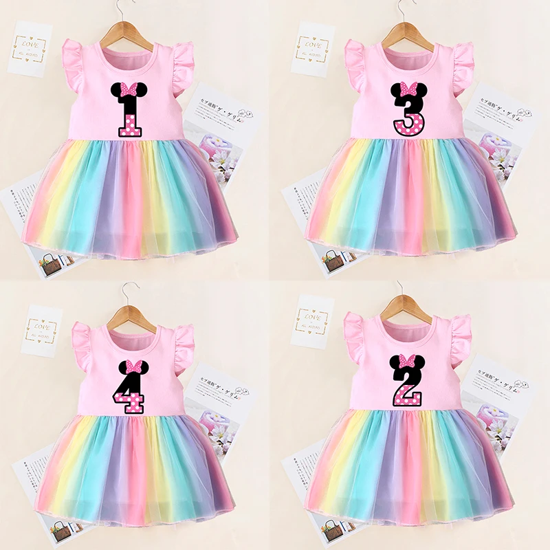 bebê meninas feliz aniversário carta arco bonito vestido bonito menina da moda infantil vestidos de princesa festa aniversário vestido malha traje