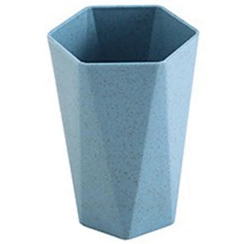 Легкая в скандинавском стиле зеленая соломенная пластиковая чашка держатель для зубной щетки моющая чашка Питьевая чашка кружка - Цвет: Blue
