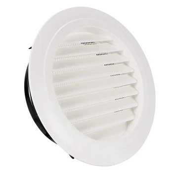 

3 Pcs Round Air Vent ABS Louver White Grille Cover Adjustable Exhaust Vent, 1 Pcs 8 Inch 7 2 Pcs 6 Inch