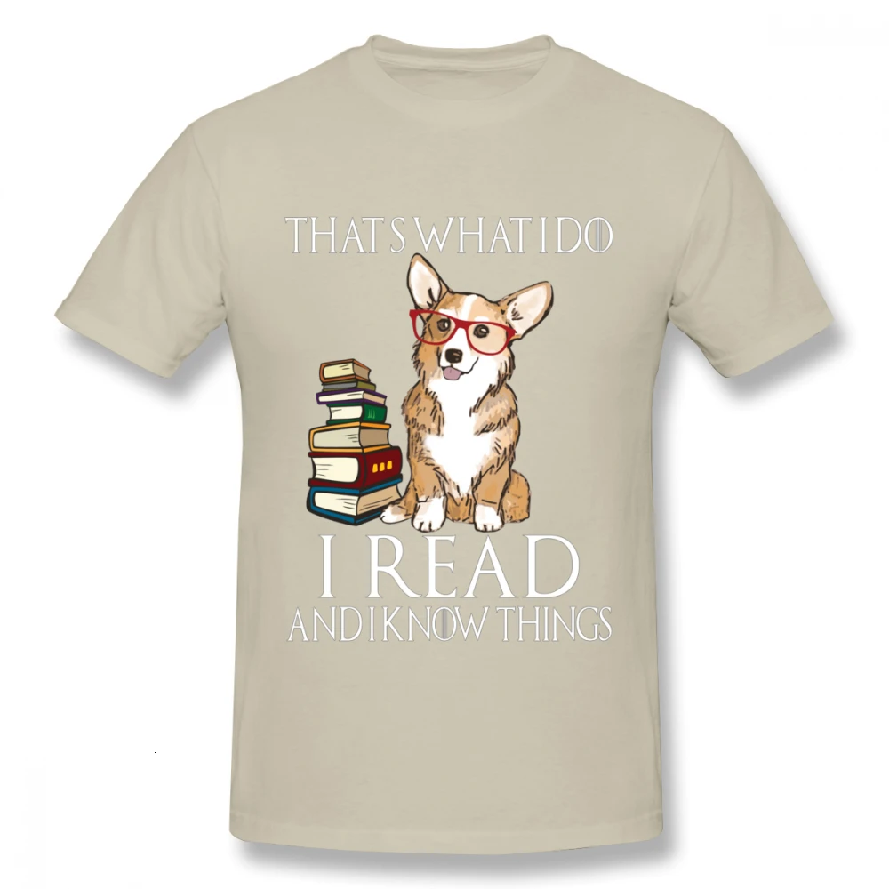 Khaki Футболка one yona Boy Corgi для любителей книг, книжных ботанов, читателей или учителей английского языка, футболки с круглым воротником и короткими рукавами с милой собачкой - Цвет: Khaki