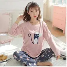 as photo Модные хлопковые пижамные костюмы для кормящих мам с принтом; одежда с длинными рукавами; принадлежности для кормления грудью+ брюки; комплект для близнецов; комплект одежды для кормления - Цвет: as photo