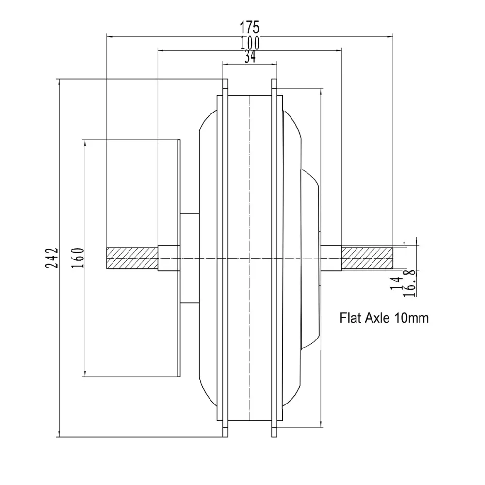 48V 1000W front motor
