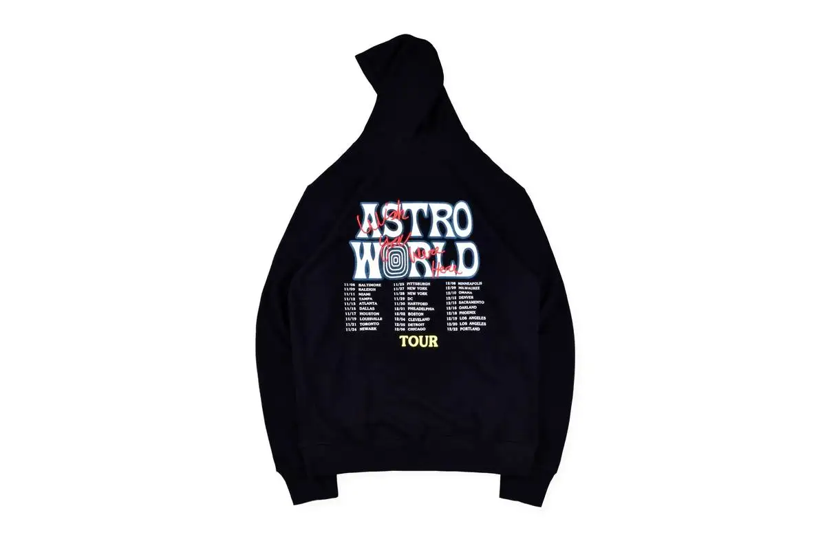Трэвиса scoff tour ASTROWORLD толстовки унисекс 1:1 Высокое Качество уличная хип хоп wish you WAS here astroworld tour Толстовка