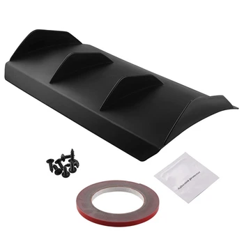 

Rear Bumper Curved Diffuser Fins ABS Spoiler 4 Fins General Type for Dodge Challenger Black