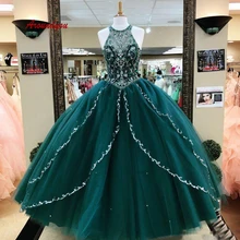 Роскошные бальные платья, бальное платье, отделанный кристаллами тюль, для выпускного вечера, Дебютант, милое 16 платье, vestidos de 15 anos