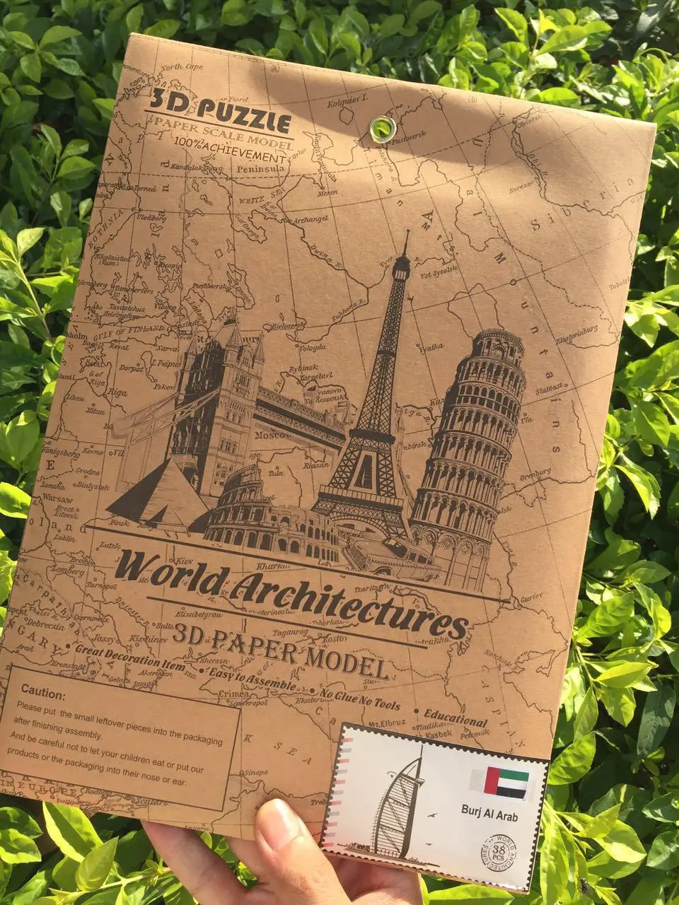 

Children 3D Paper 3D Puzzle Model DIY Architecture Model Display Burj Al Eiffel Creative Handmade Educational Toy