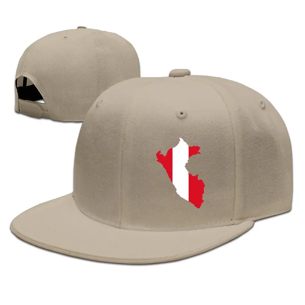 TSDFCPeru флаг карта унисекс Snapback Регулируемая плоская бейсболка