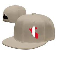 TSDFCPeru флаг карта унисекс Snapback Регулируемая плоская бейсболка