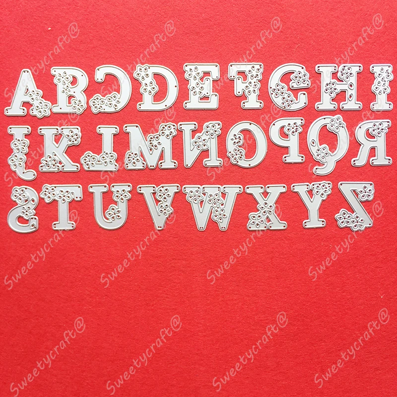 Flower alphabet die cutting 5