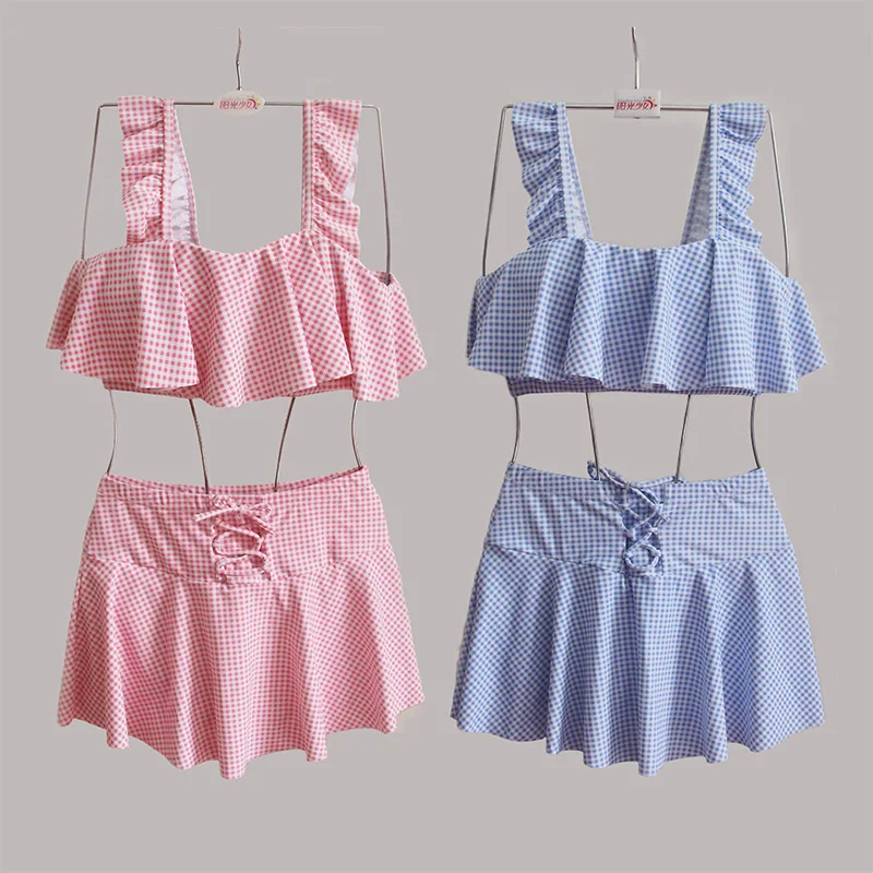 

2019 New Style Fashion Split Type Big Kid Bathing Suit Wrap-around Flounced Boxers Bikini Skirt KID'S Swimwear