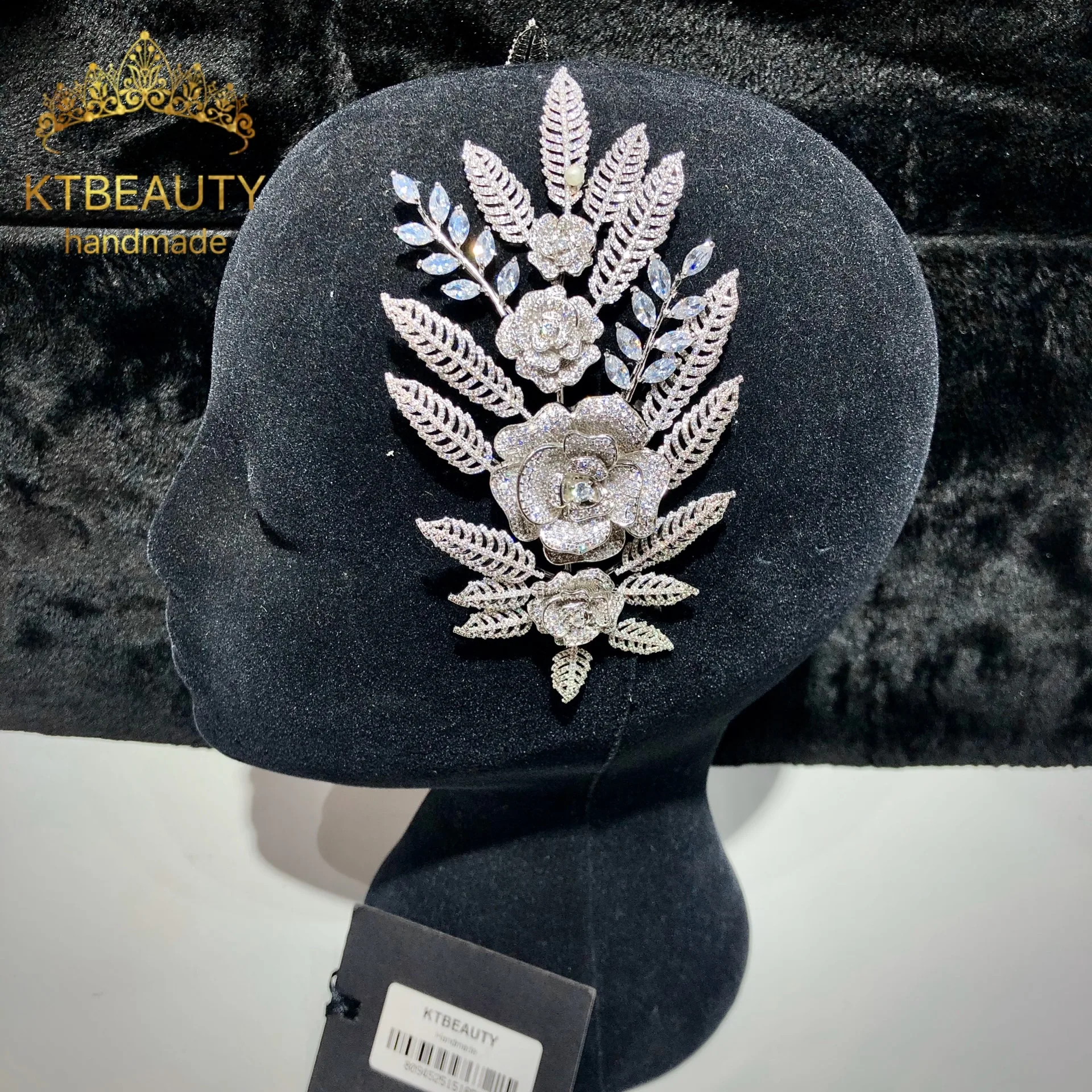 Новинка, стразы, циркон, на заказ, тиара, цветы, модная резинка для волос, королевская Свадебная повязка, корона, аксессуар для женщин, ювелирное изделие