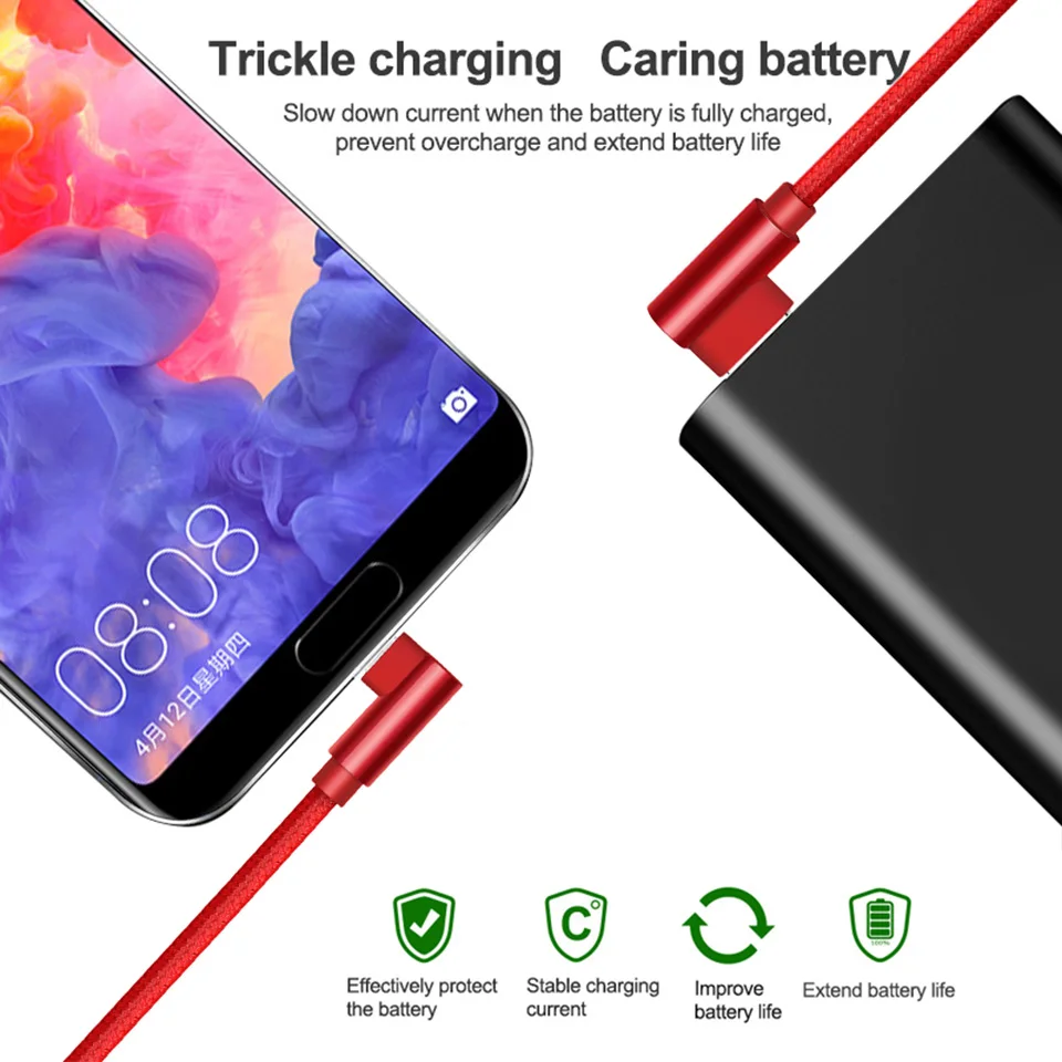 Вы первый Micro USB кабель 90 градусов провод для iPhone 8 X Micro Usb-c кабель type-c Шнур зарядное устройство кабель для передачи данных для Android ios Mi 8