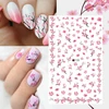 1pcs Sakura Nail Art Decals Stickers 3D Cherry Blossom Flower Transfer Foils Summer DIY Sliders Manicure Decorations TRF091-F669 2