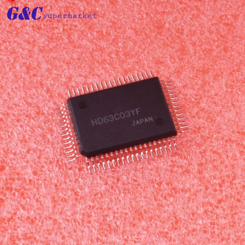 

1PCS / 5PCS CMOS MPU high quality IC HIT HD63C03YF 63C03 QFP64 HD63C03 63C03YF electronic accessories compatible board tantalum