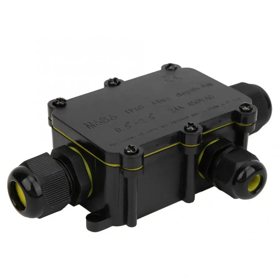 electrical junction box IP68 Plastic Junction Box 4m Underwater Electronic Connection Case T100 450VAC 24A UL94V-2 wire