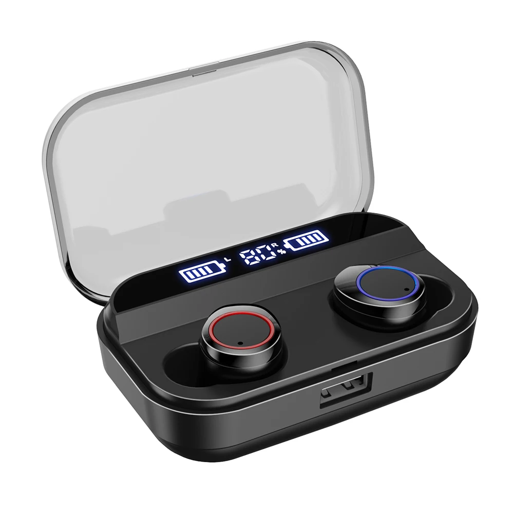 TWS Bluetooth настоящие беспроводные наушники 5D стерео наушники мини TWS водонепроницаемые наушники power Bank для смартфонов