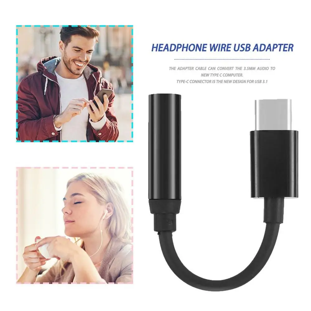 Кабель адаптер для наушников Type C 3 5 мм usb 1 USB штекер AUX аудио гнездо мобильного