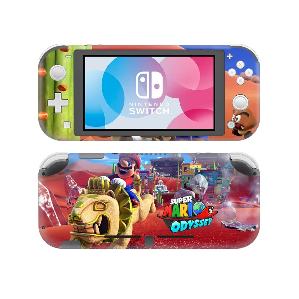 Marios Odyssey наклейки на кожу для nyd Switch Lite консоль и контроллер Набор для кожи для Nintendo переключатель мини игры виниловые наклейки