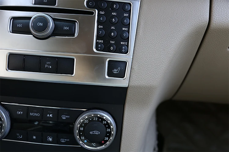 ABS Хромированная центральная консоль CD декоративная рамка Накладка для Mercedes benz GLK класс X204 2010-2012 автомобильные аксессуары