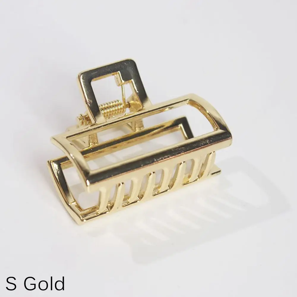 S-gold Женские металлические большие волосы когти-шпильки блестящие заколки для волос Зажим Заколки заколка для волос держатель для душа аксессуары для укладки - Цвет: S-gold