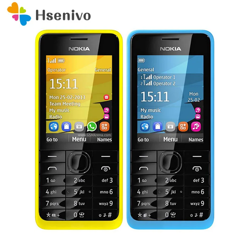 301 оригинальный Nokia разблокированный WCDMA 2 4 ''две SIM карты МП мобильный телефон