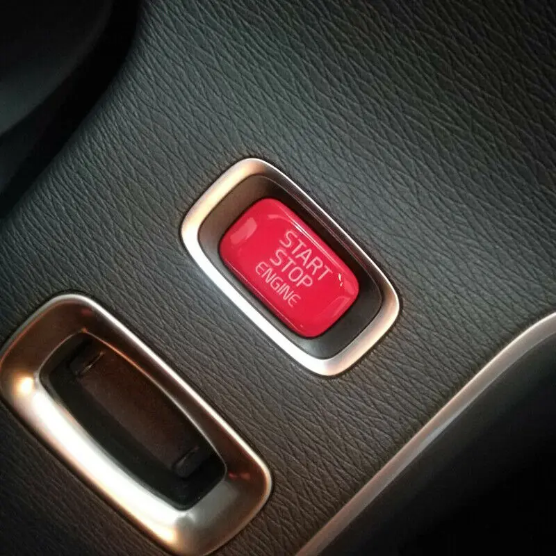 Красная кнопка запуска двигателя автомобиля декоративная накладка для Volvo S60 XC60 S80 V50 XC70 ABS кнопка декоративная крышка аксессуары для интерьера