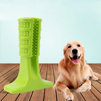 

Durable Dog Chew Toy Dog Toothbrush Stick Soft Rubber Tooth Cleaning Point Massage Small Dog Toothpaste Pet Toothbrush Molar