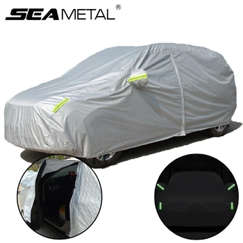 

Car Covers Exterior Car Cover Universal Outdoor Cover Waterproof Dustproof Sunshade Anti-UV Snow Ice Protection Side Zipper Open