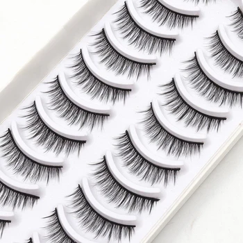 

2020 NEW 10 pairs 100% Real Mink Eyelashes 3D Natural False Eyelashes 3d Mink Lashes Soft Eyelash Extension Makeup Kit Cilios