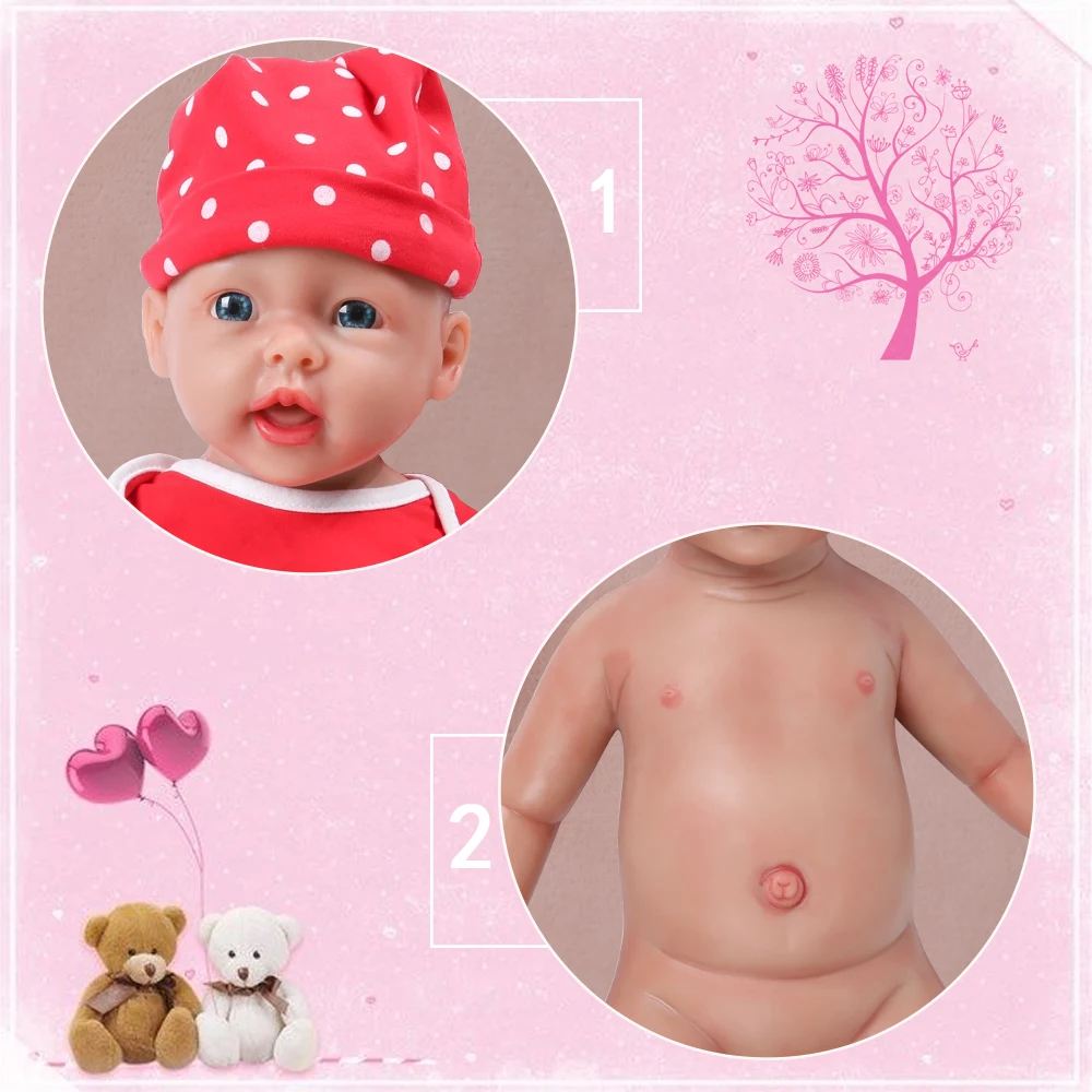 IVITA WG1515 50см 3960г Реалистичные мягкие силиконовые реборн куклы младенцы|doll toys|reborn