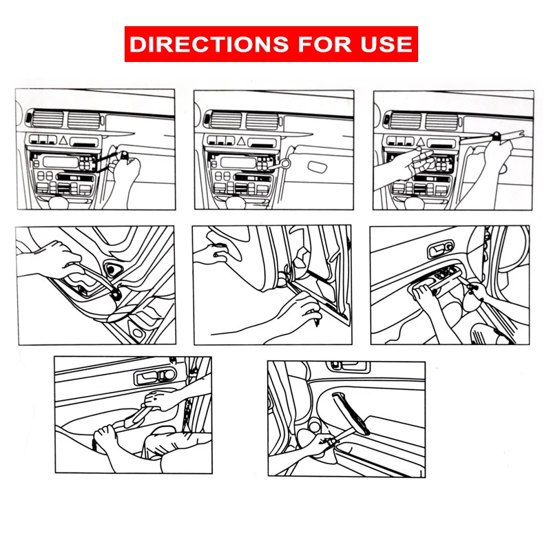 12 шт. автомобильные инструменты для снятия магнитолы|Клипсы и зажимы авто| |