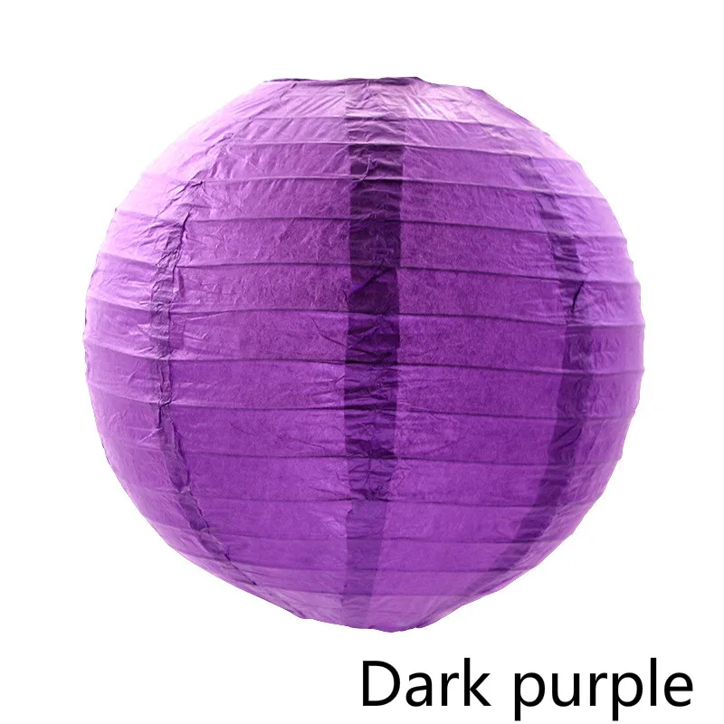 Dark purple 10-40 см Китайский бумажный фонарь принадлежности для новогодних праздников, дня рождения, свадьбы, вечеринки, украшения, подарок, ремесло, DIY Lampion фонарь - Цвет: Dark purple